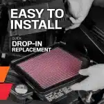 GMC SIERRA LIMITED 19-23 3.0 L6 diesel Replacement Air Filter High-Flow Original K&N - 33-5083 - Image 12