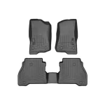 JEEP WRANGLER JL 2018-2024 L4 2.0| WRANGLER JL 2018-2024 V6 3.6 DigitalFit™ 1st & 2nd Row Black Molded Floor Liners Weathertech - 441313-1-2