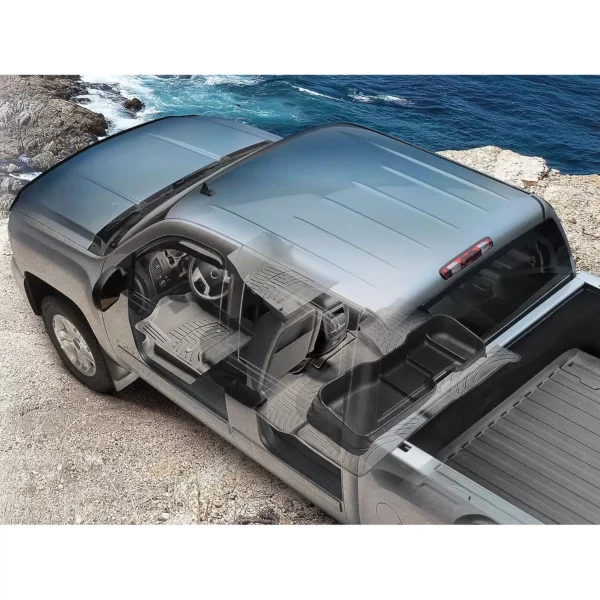JEEP JT GLADIATOR 19-23 V6 3.6 DigitalFit™ 1st & 2nd Row Black Molded Floor Liners Weathertech - 441313-1-4 - Image 7