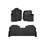 Ford F150 DigitalFit™ 1st & 2nd Row Black Molded Floor Liners Weathertech - 44697-1-6
