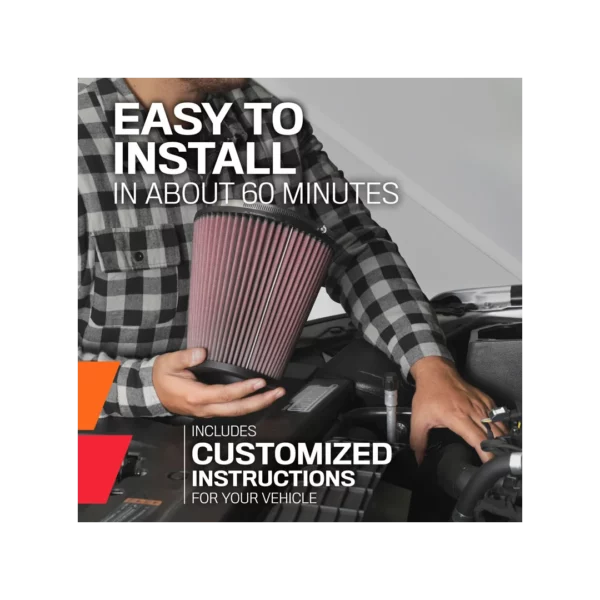 JT GLADIATOR 2019-2023 V6 3.6| WRANGLER JL 2018-2024 V6 3.6 PERFORMANCE AIR INTAKE SYSTEM K&N - 63-1576 - Image 9