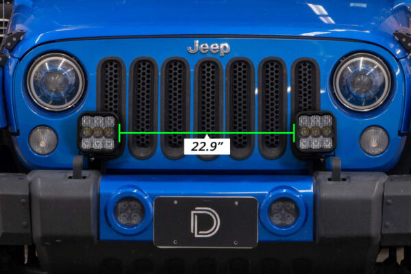 WRANGLER JK 06-18 V6 3.6 SS5 Bumper LED Pod Light Kit - Sport Yellow Driving Diode Dynamics - DD7286 - Image 6