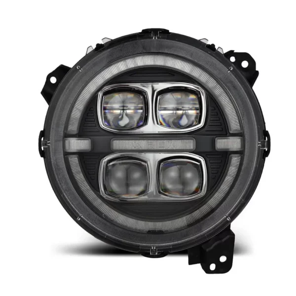 18-23 Jeep Wrangler JL/Gladiator JT LED Proj Headlights Black Alpharex - 880868 - Image 2