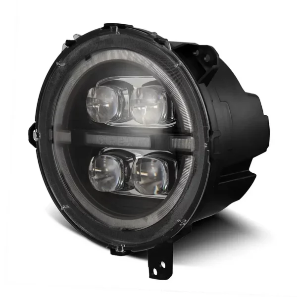 18-23 Jeep Wrangler JL/Gladiator JT LED Proj Headlights Black Alpharex - 880868 - Image 4