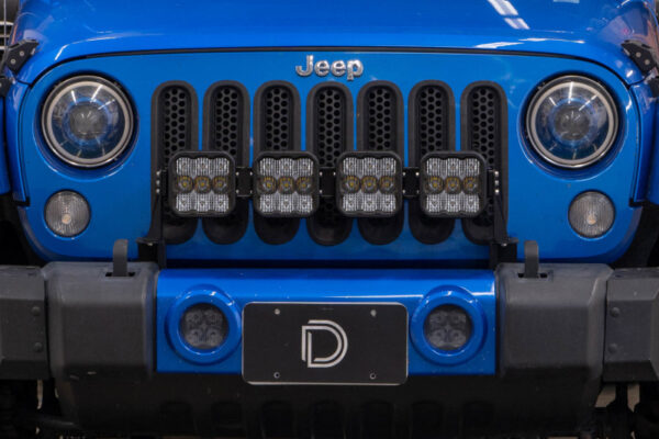 WRANGLER JK 06-18 V6 3.6 SS5 4-Pod CrossLink Grille Lightbar Kit Pro - Yellow Combo Diode Dynamics - DD7273 - Image 3