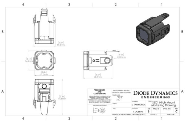 SIERRA LIMITED 19-23 3.0 L6 diesel Hitch Mount LED Pod Reverse Kit Diode Dynamics - DD7646 - Image 3
