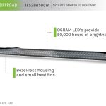 UNIVERSAL 52in Elite Series Light Bar 500W LED - Black DV8 Off Road - BE52EW500W - Image 8
