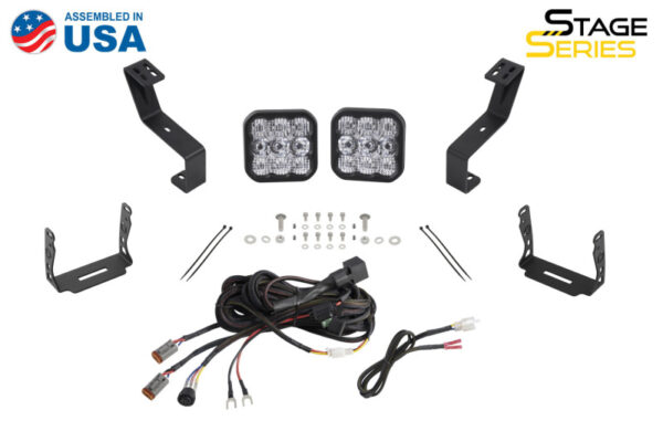 RAM 1500 NEW BODY 19-24 V8 5.7 SS5 Bumper LED Pod Light Kit - Yellow Pro Combo Diode Dynamics - DD7616 - Image 6