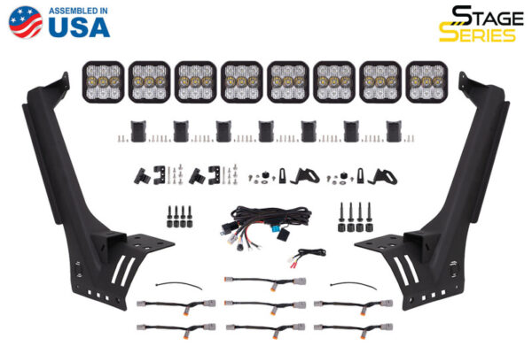 Wrangler JL +18 & JT SS5 Pro CrossLink Windshield - White Combo Lightbar Kit Diode Dynamics - DD7262 - Image 2