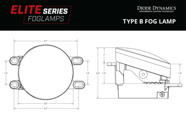 Toyota 4RUNNER 03-24 V6 4.0|TACOMA 21-23 V6 3.5 Elite Series Type B Fog Lamps - Yellow (Pair) Diode Dynamics - DD5137P - Image 9