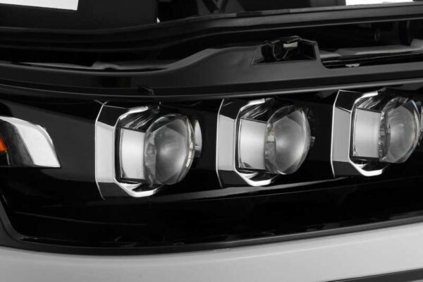 RAM 1500 NEW BODY 19-24 V8 5.7 NOVA LED Proj Headlights Plank Style Gloss Blk Alpharex - 880516 - Image 9
