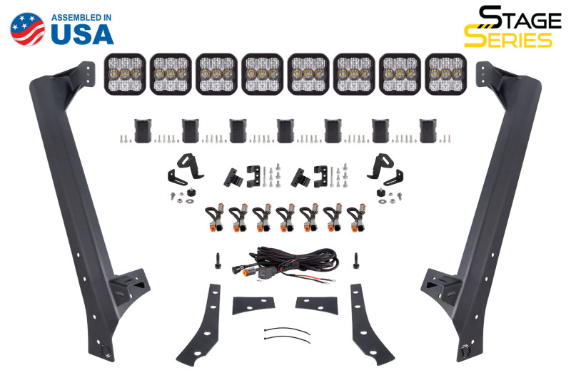WRANGLER JK 06-18 V6 3.6 SS5 Sport CrossLink Windshield - White Combo Lightbar Kit Diode Dynamics - DD7224 - Image 8