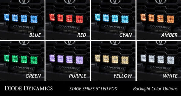 Toyota TUNDRA +22 V6 3.4 SS5 Grille CrossLink Lightbar Kit - Pro White Combo Diode Dynamics - DD7409 - Image 7