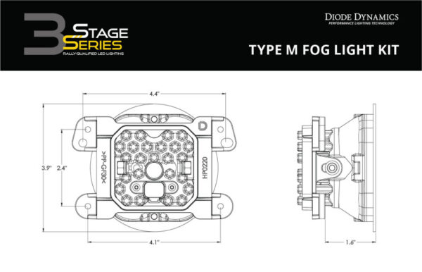 Wrangler JL +18 & JT SS3 Pro Type M Kit ABL - White SAE Fog Diode Dynamics - DD7047 - Image 9