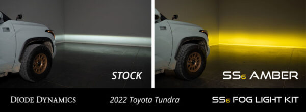 Toyota TUNDRA +22 V6 3.4 SS6 LED Fog Light Kit - Amber Wide Diode Dynamics - DD7419 - Image 6