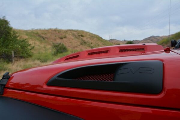 WRANGLER JK 06-18 V6 3.6 Metal Heat Dispersion Hood - Primer Black DV8 Off Road - HDMB07-02 - Image 9