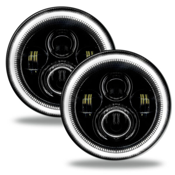 WRANGLER JK 06-18 V6 3.6 7in High Powered LED Headlights - Black Bezel - White SEE WARRANTY Oracle - 5769-001 - Image 2