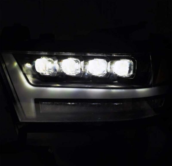 RAM 1500 NEW BODY 19-24 V8 5.7 NOVA LED Proj Headlights Plank Style Gloss Blk Alpharex - 880516 - Image 3