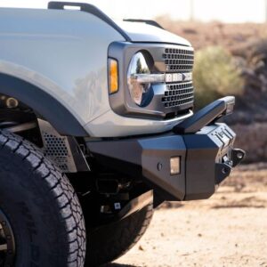 DV8 Offroad 2021+ Ford Bronco Front Bumper Winch Capable w/ Optional Bull Bar/Aux Light Opening
