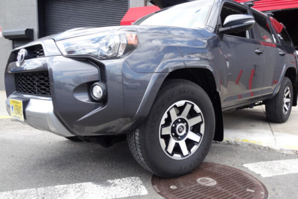 Toyota 4RUNNER 03-24 V6 4.0 Black UR Mud Flap w/ White Logo Rally Armor - MF48-UR-BLK/WH - Image 2