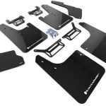 Toyota 4RUNNER 03-24 V6 4.0 Black UR Mud Flap w/ White Logo Rally Armor - MF48-UR-BLK/WH