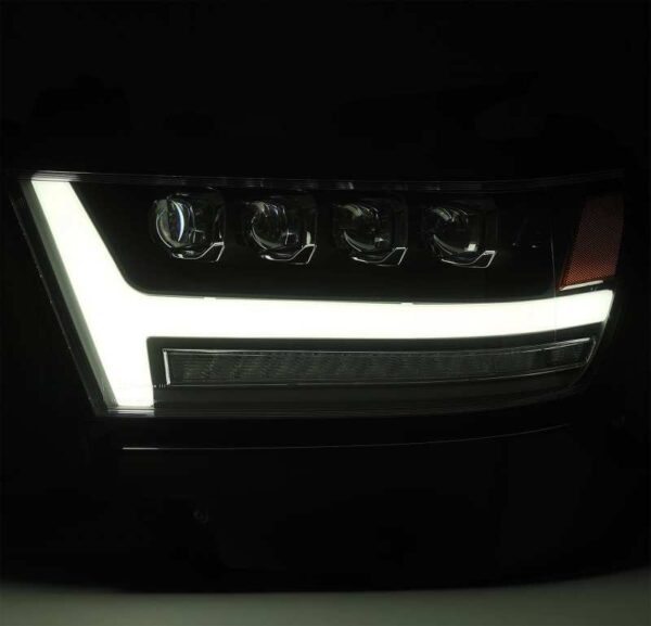 RAM 1500 NEW BODY 19-24 V8 5.7 NOVA LED Proj Headlights Plank Style Gloss Blk Alpharex - 880516 - Image 8