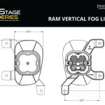 RAM 1500 CLASSIC 09-23 V8 5.7 SS3 Pro Type Vert Kit ABL - White SAE Fog Diode Dynamics - DD7087 - Image 8