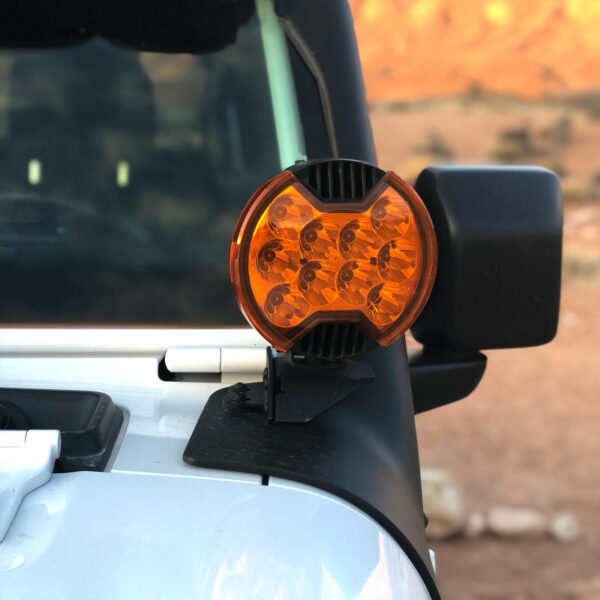 6in. Light Shield for SlimLite LED - Amber KC Hilites - 5104 - Image 3