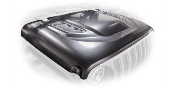 18-24 Jeep JL & 20-24 JT Rubicon Replica Hood DV8 Off Road - HDMBJL-TA - Image 5