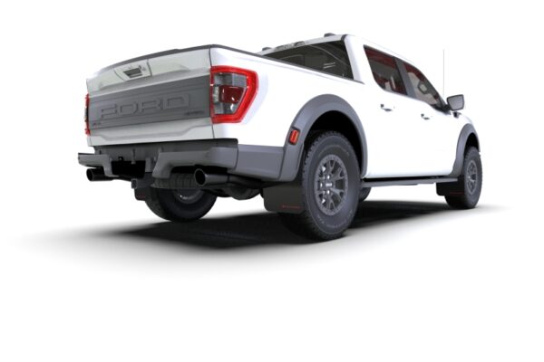 F150 RAPTOR 17-24 V6 3.5 Ecoboost Black UR Mud Flap w/ Dark Grey Logo Rally Armor - MF73-UR-BLK-DGRY - Image 4
