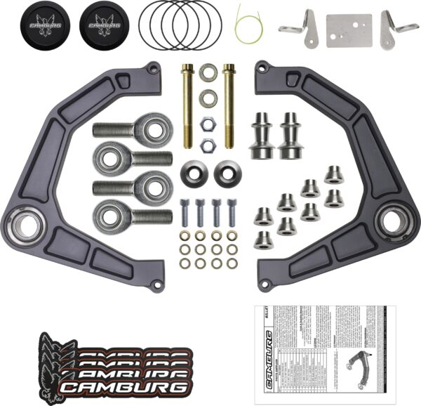 F150 RAPTOR 17-24 V6 3.5 Ecoboost KINETIK V2 Performance Billet Uniball Upper Arms Camburg - CAM-110233-GRY - Image 4