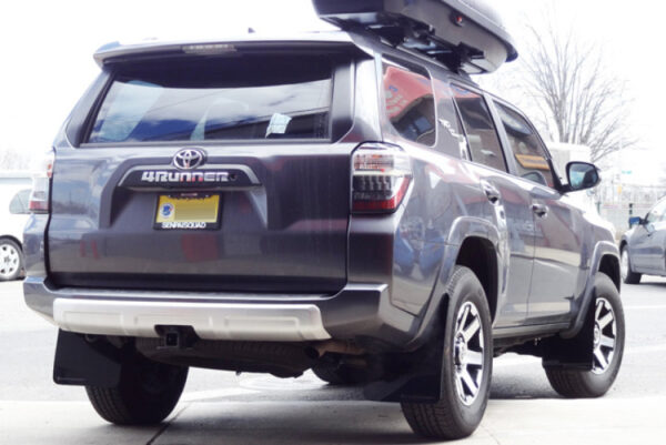 Toyota 4RUNNER 03-24 V6 4.0 Black UR Mud Flap w/ White Logo Rally Armor - MF48-UR-BLK/WH - Image 4