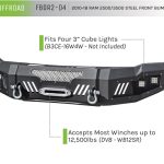 10-18 Ram 2500/3500 Steel Front Bumper DV8 Off Road - FBDR2-04 - Image 6