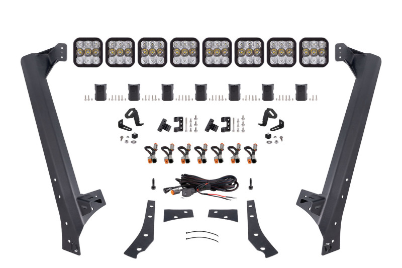WRANGLER JK 06-18 V6 3.6 SS5 Sport CrossLink Windshield - White Combo Lightbar Kit Diode Dynamics - DD7224