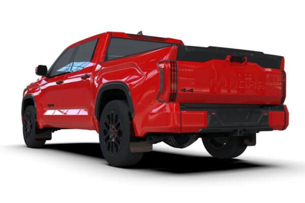 Toyota TUNDRA +22 V6 3.4 Black UR Mud Flap w/ Metallic Black Logo Rally Armor - MF110-UR-BLK-MBK - Image 4