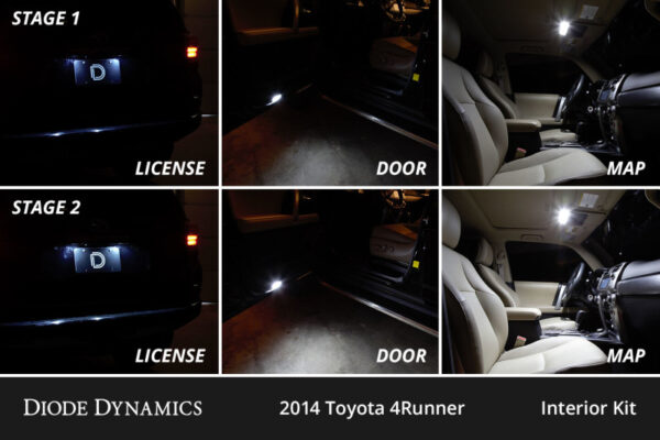 Toyota 4RUNNER 03-24 V6 4.0 Interior LED Kit Cool White Stage 2 Diode Dynamics - DD0500 - Image 4