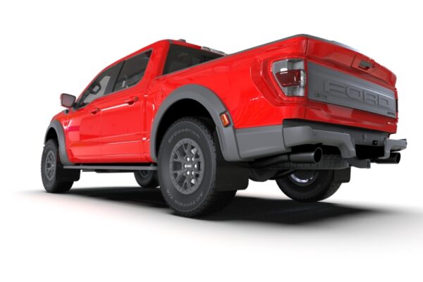 F150 RAPTOR 17-24 V6 3.5 Ecoboost Black UR Mud Flap w/ Dark Grey Logo Rally Armor - MF73-UR-BLK-DGRY - Image 3