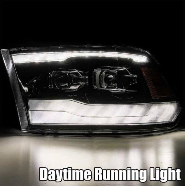 RAM 1500 CLASSIC 09-23 V8 5.7 LUXX Proj Headlight Plnk Style Jet Blk Alpharex - 880540 - Image 3