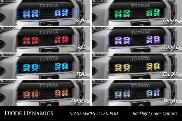 Toyota 4RUNNER 03-24 V6 4.0 SS5 Stealth Grille LED 4-Pod Kit - Pro White Driving Diode Dynamics - DD7548 - Image 10