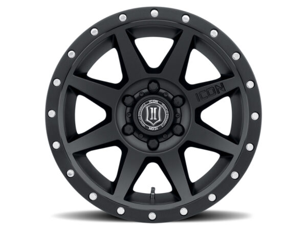 Rebound 18x9 6x5.5 0mm Offset 5in BS 106.1mm Bore Satin Black Wheel Icon Alloys|Icon Vehicle Dynamics - 1818908350SB - Image 3