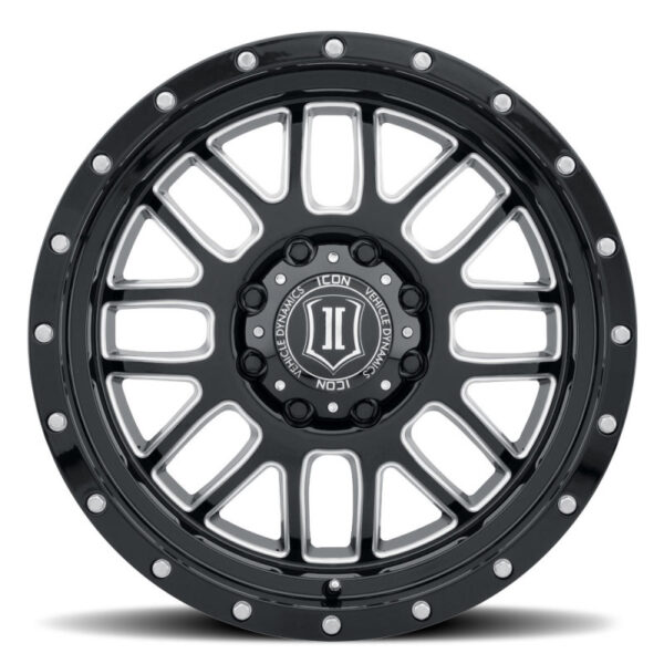 F250 /F350 SUPER DUTY SERIES Alpha 20x9 8x170 0mm Offset 5in BS Gloss Black Milled Spokes Wheel Icon Alloys|Icon Vehicle Dynamics - 1220908150GBMW - Image 2