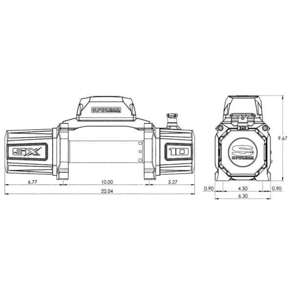 10000 LBS 12V DC 3/8in x 80ft Synthetic Rope SX 10000 Winch Superwinch - 1710201 - Image 11