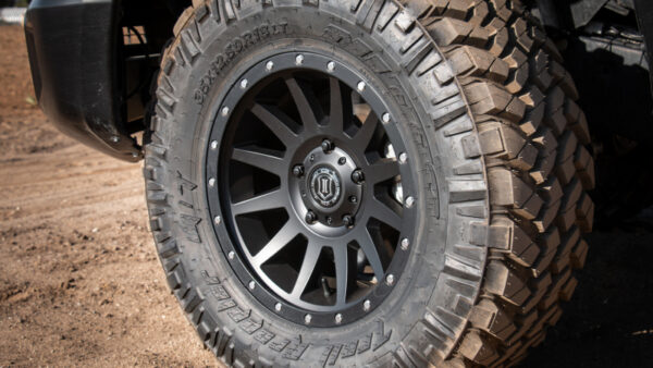 Compression 18x9 6x5.5 0mm Offset 5in BS Satin Black Wheel Icon Alloys|Icon Vehicle Dynamics - 2018908350SB - Image 4