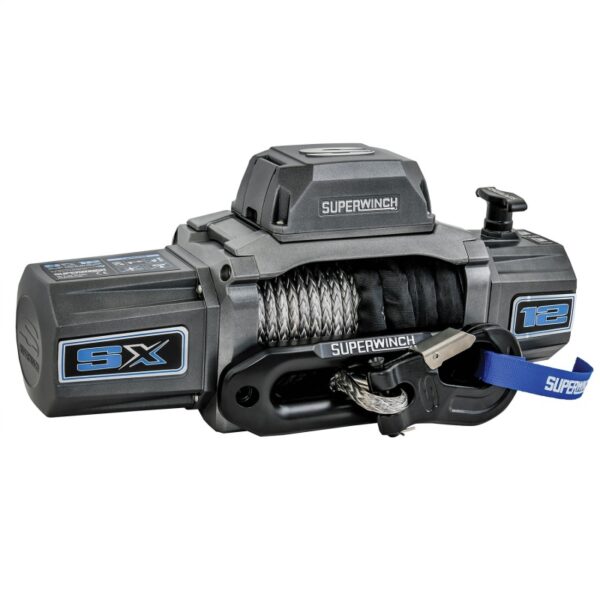 12000 LBS 12V DC 3/8in x 80ft Synthetic Rope SX 12000SR Winch - Graphite Superwinch - 1712201 - Image 3
