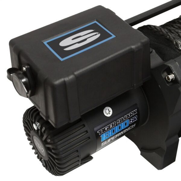 18000 LBS 12V DC 33/64in x 79 ft Synthetic Rope Tiger Shark 18000SR Winch Superwinch - 1518001 - Image 5