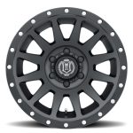 Compression 18x9 6x5.5 0mm Offset 5in BS Satin Black Wheel Icon Alloys|Icon Vehicle Dynamics - 2018908350SB - Image 2