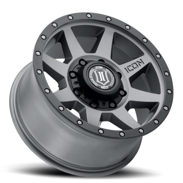 Rebound 17x8.5 8x6.5 13mm Offset 5.25in BS 121.4mm Bore Titanium Wheel Icon Alloys|Icon Vehicle Dynamics - 1817858052TT - Image 2