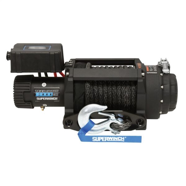 18000 LBS 12V DC 33/64in x 79 ft Synthetic Rope Tiger Shark 18000SR Winch Superwinch - 1518001 - Image 3