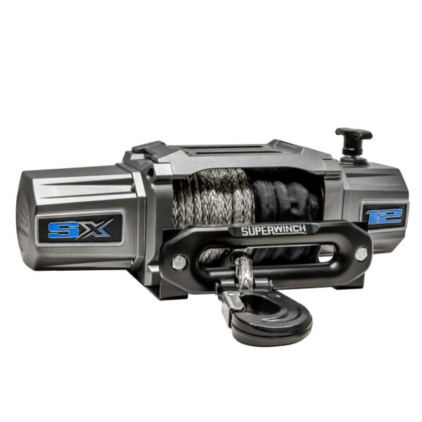 12000 LBS 12V DC 3/8in x 80ft Synthetic Rope SX 12000SR Winch - Graphite Superwinch - 1712201 - Image 10