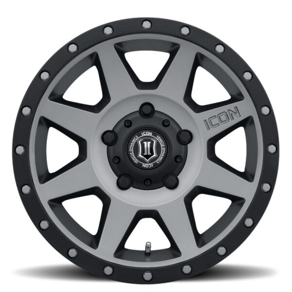 Rebound 18x9 5x150 25mm Offset 6in BS 110.1mm Bore Titanium Wheel Icon Alloys|Icon Vehicle Dynamics - 1818905560TT - Image 2